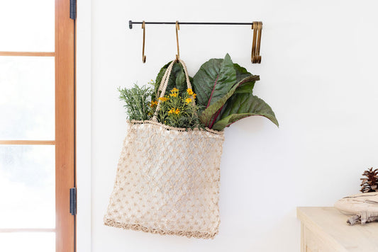 Woven Sphere Jute Tote